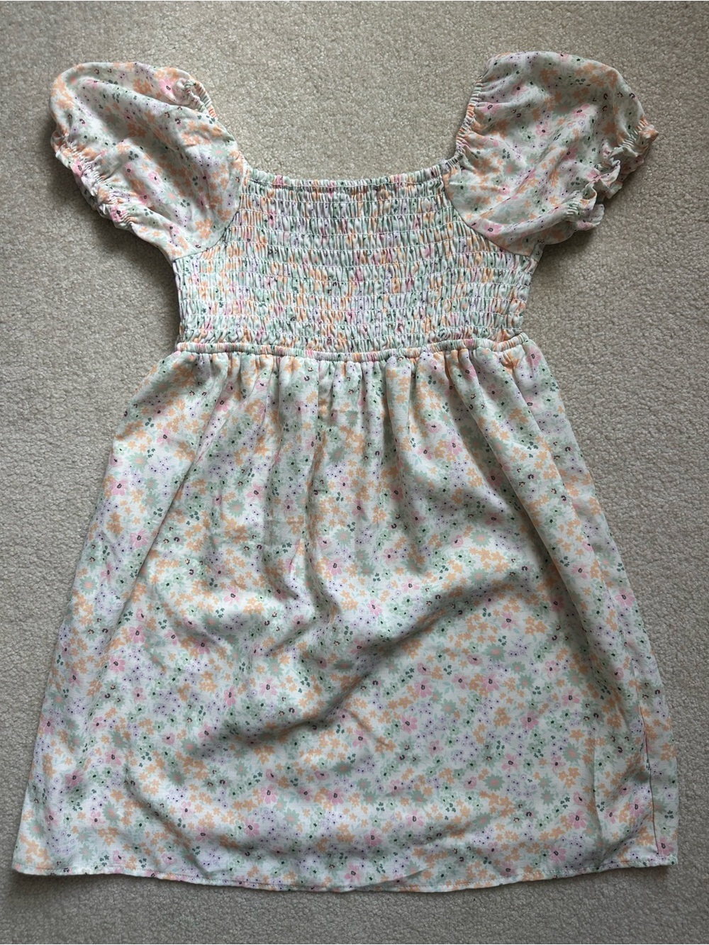 RSQ Pastel Multi-floral Color Smocked Dress w/lining sz.med